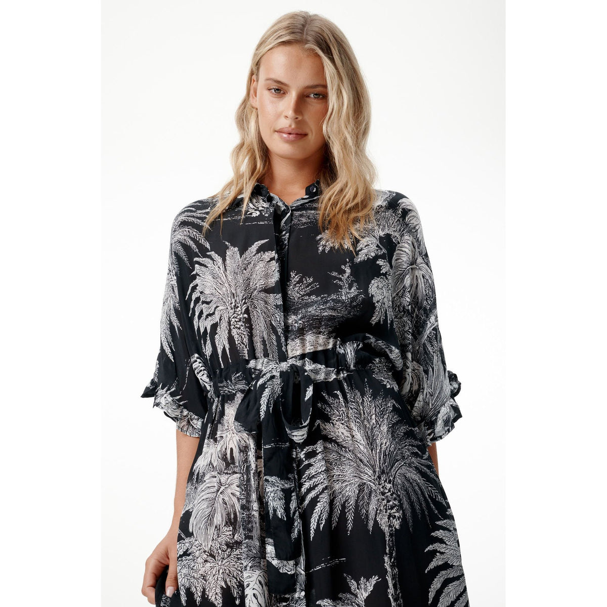 One Season Jasmine Midnight Palm Dress