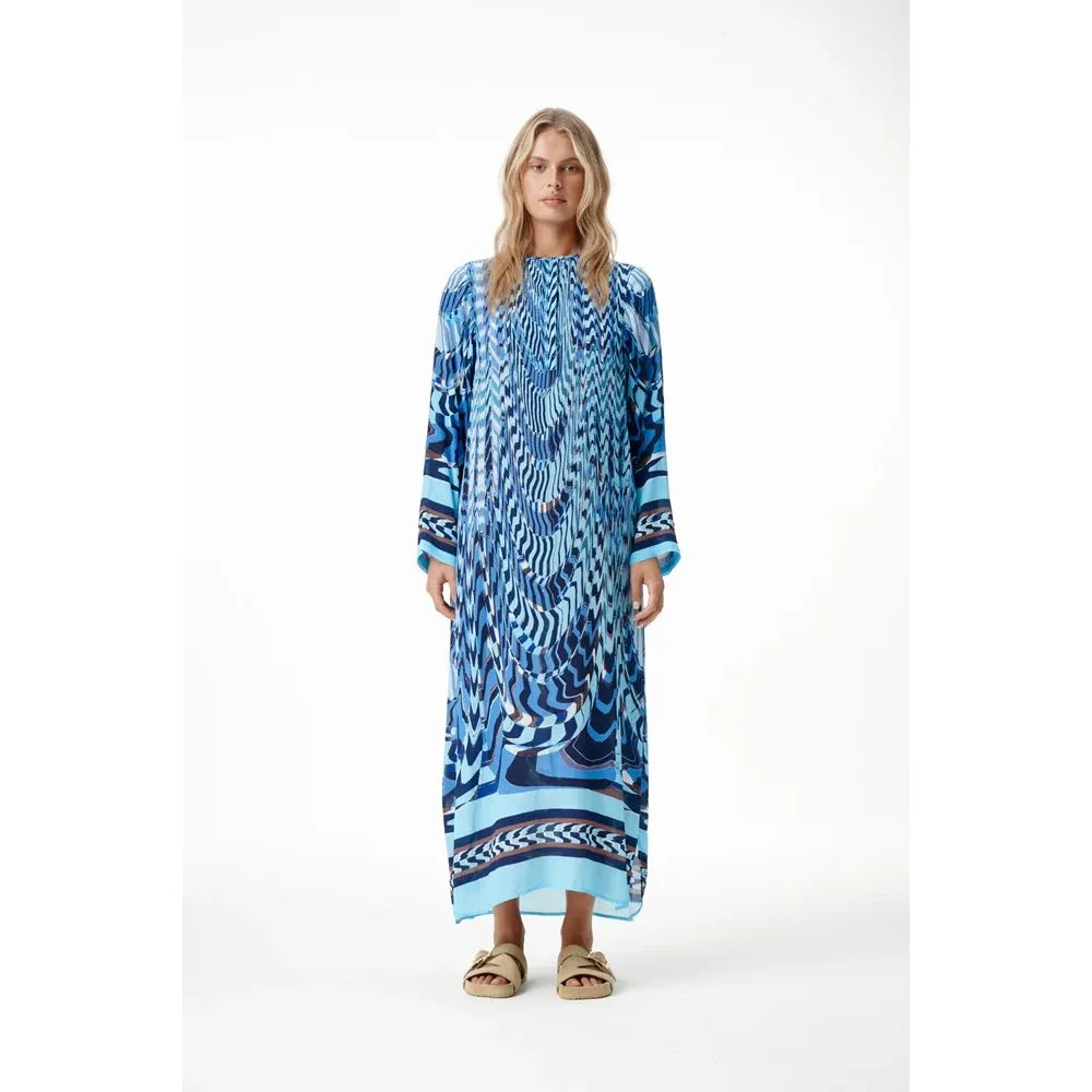 One Season Sienna Riviera Viscose Crepe Dress - Topaz
