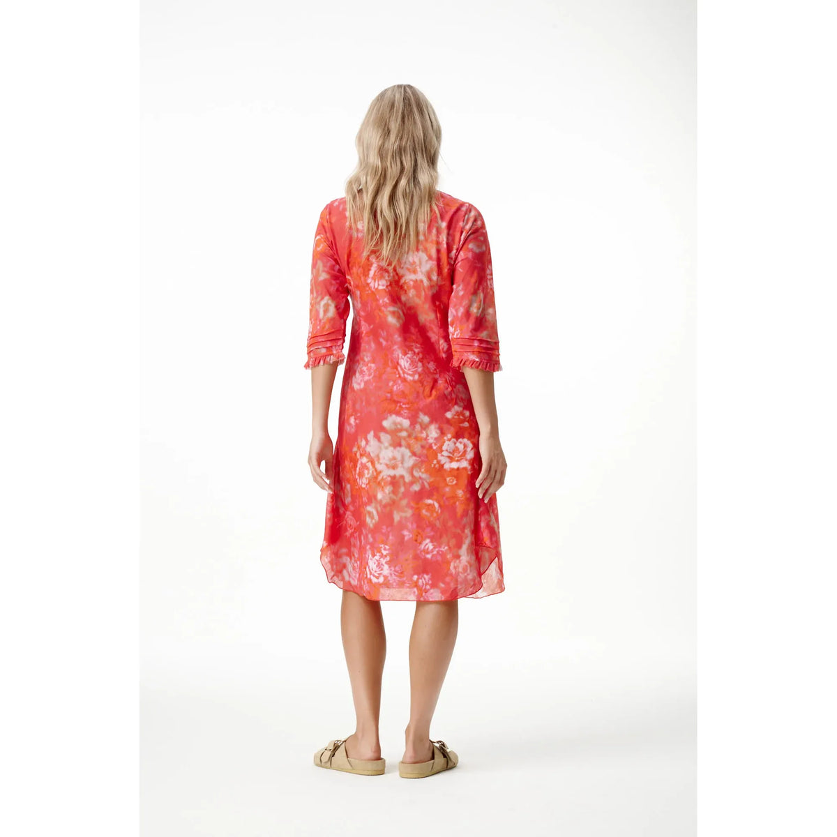 One Season Middy Poppy Rouge Cotton Dress - Rose