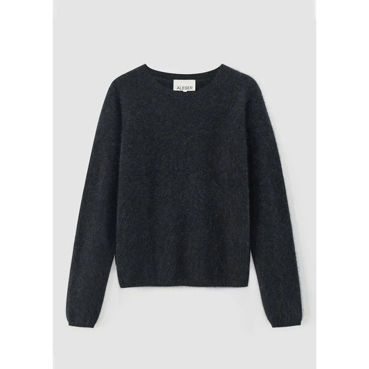 ALEGER Brushed LS Crew 659 - Dark Marl Grey