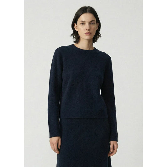 Aleger Brushed Long-sleeved Crew 659 - Ink