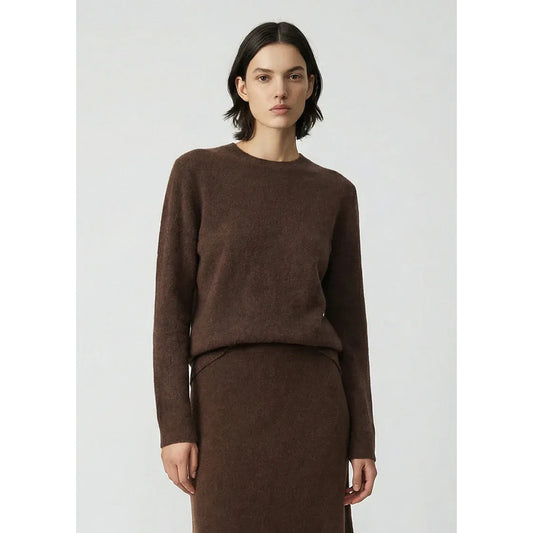 ALEGER Brushed L/S Crew Knit 659 - Mink