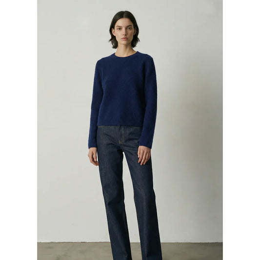 ALEGER Long sleeve Brushed Crew 659 - Royal Blue