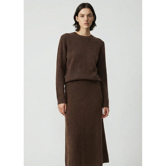 ALEGER The Brushed Skirt 899 - Mink