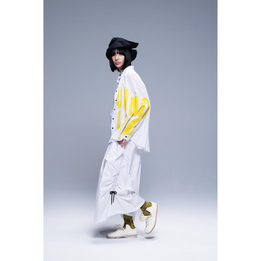 Moyuru Blouse 001 - White/Yellow