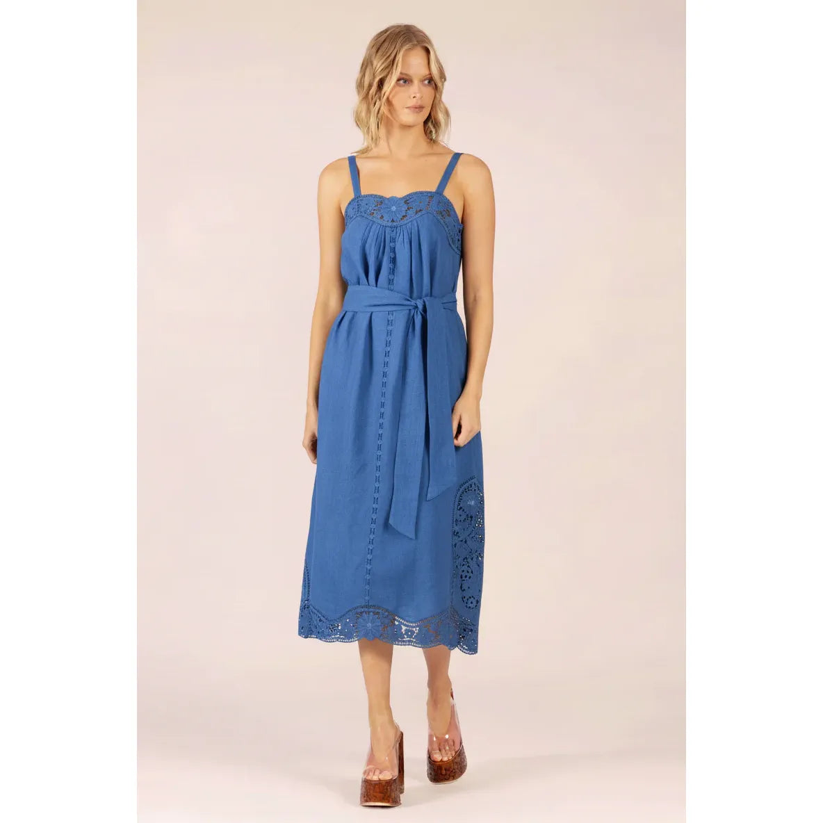 LOLA Australia Lido Lace Maxi Dress - Cornflower
