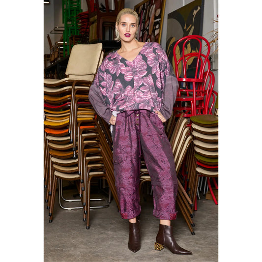 M.A Dainty Trucker Pant - Pink Snake