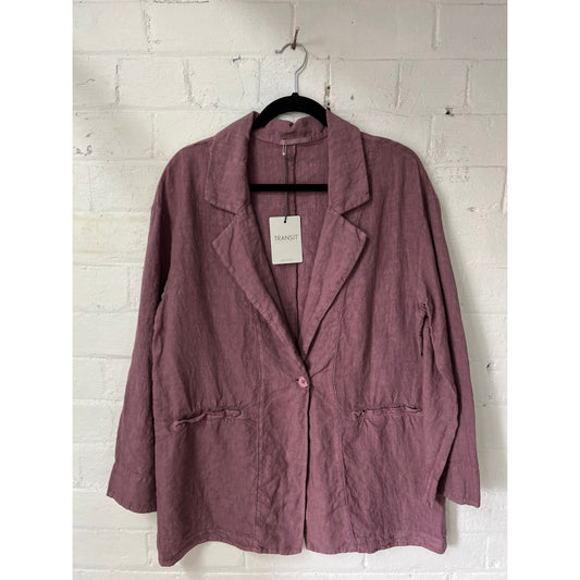 Transit Linen Longline Jacket D130