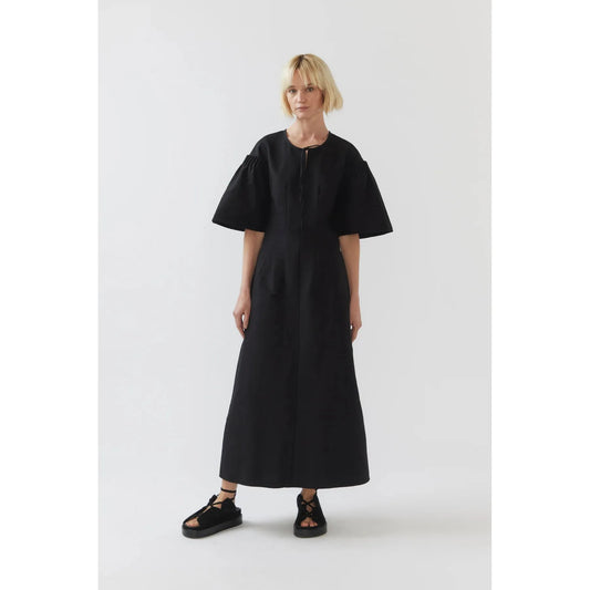Foemina April Silk/Cotton Dress - Black