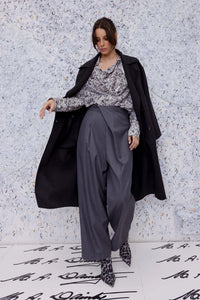 M.A Dainty Adele Pant - Grey/Beige Stripe