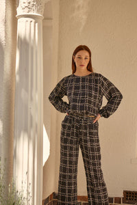 Caravan & Co Lottie Silk Slouch Pant - Ebony