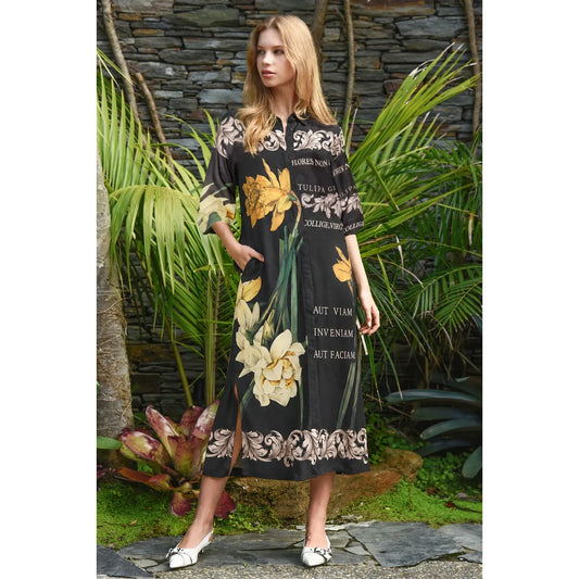 Cooper Brief Statement Dress - Latin Print