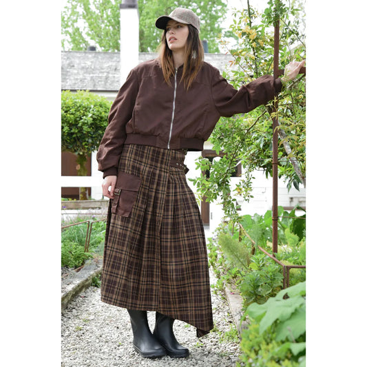 Cooper People Pleats-er Skirt - Chocolate Check