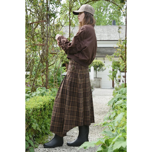 Cooper People Pleats-er Skirt - Chocolate Check