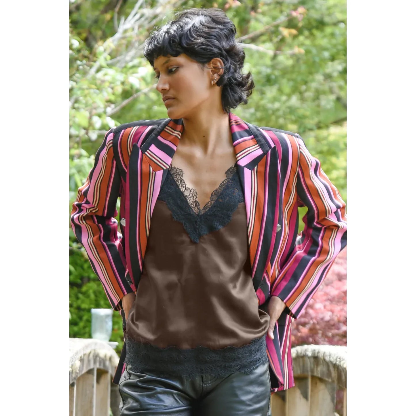 Cooper Treble Lace Camisole - Chocolate