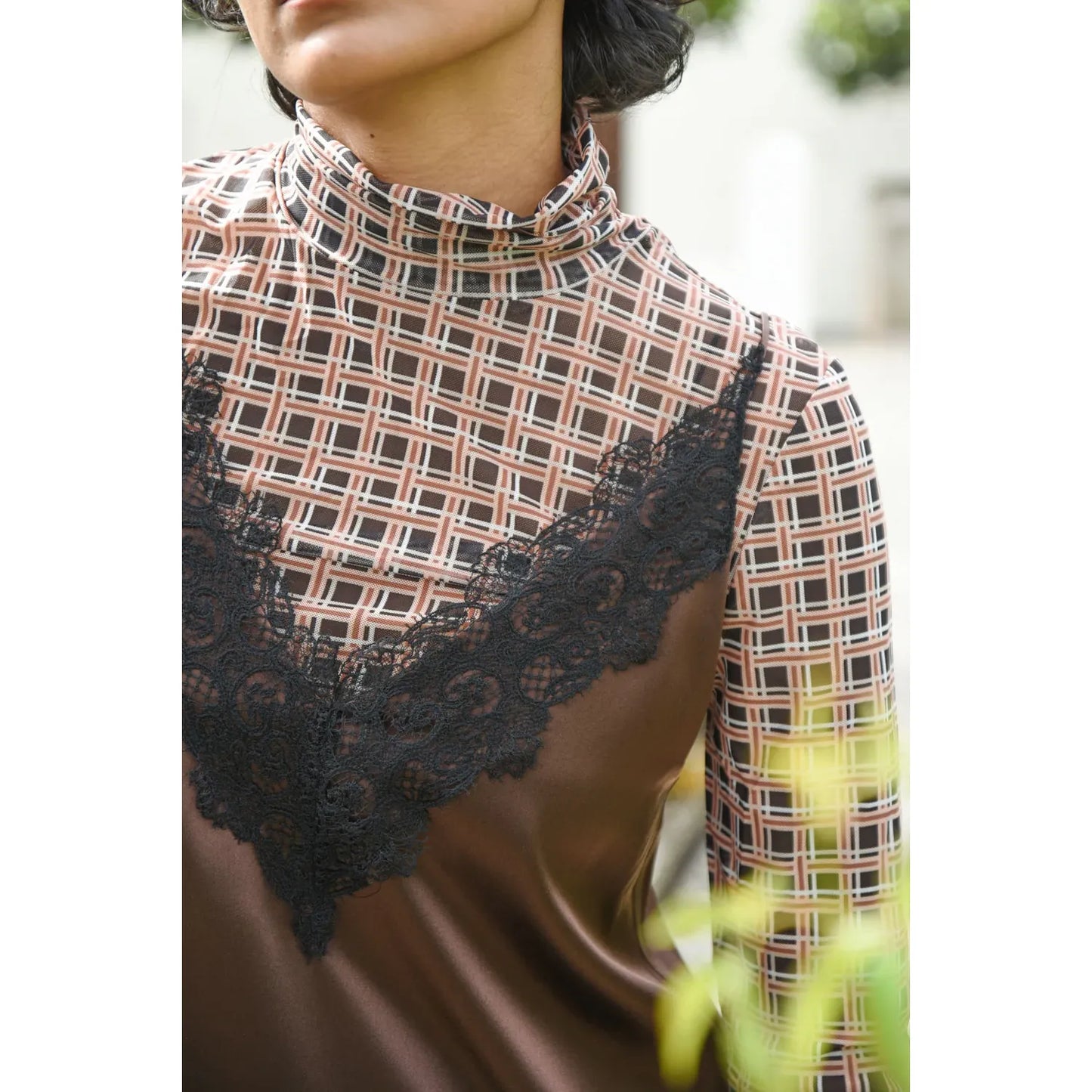 Cooper Treble Lace Camisole - Chocolate