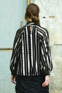 Coop Just Bow With It Blouse - Black/Silver