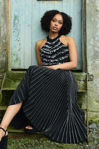 Coop Taken Gliterally Skirt - Black/Silver