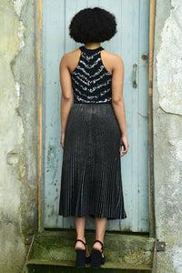 Coop Taken Gliterally Skirt - Black/Silver