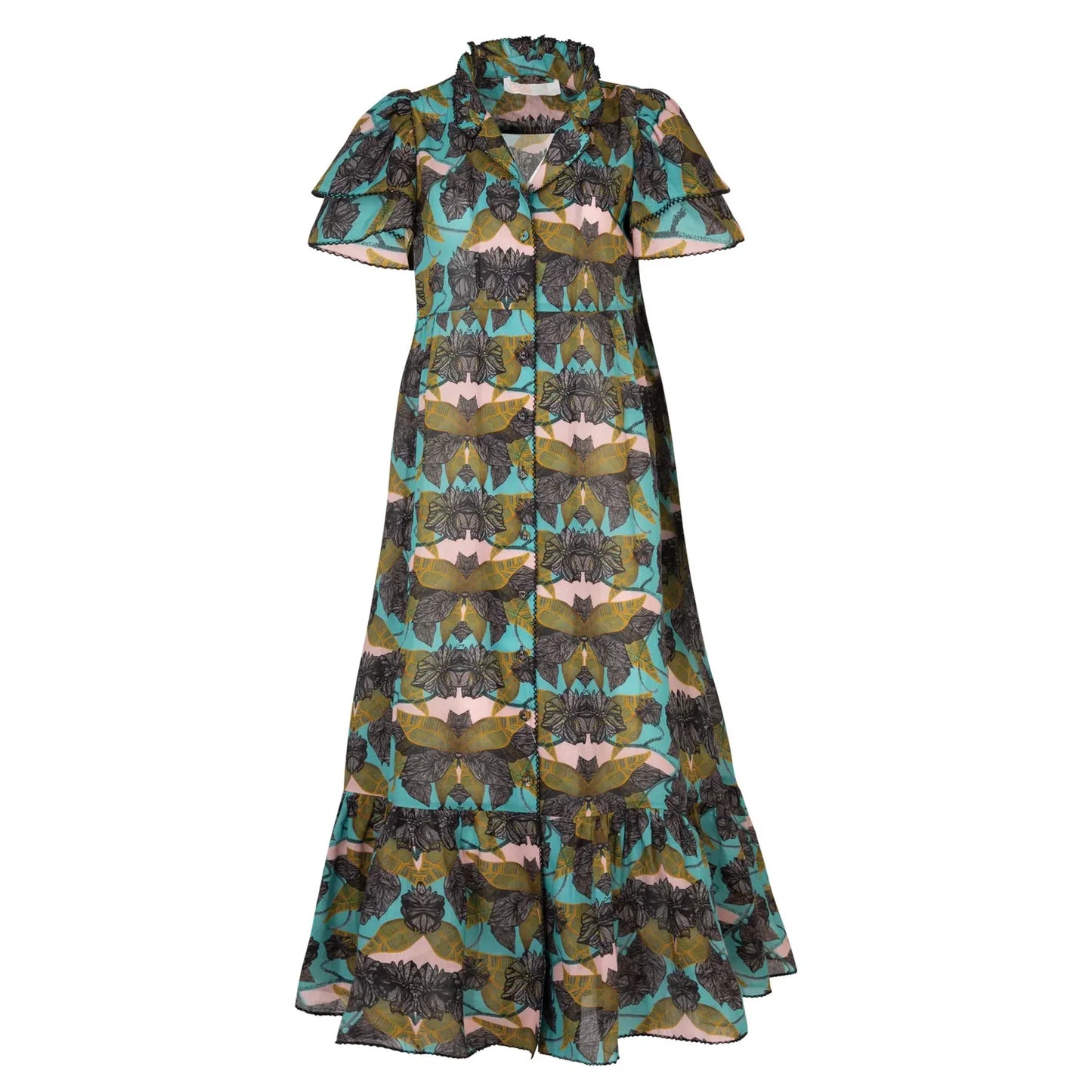 Coop New Leaf on Life Dress - Blue/Olive
