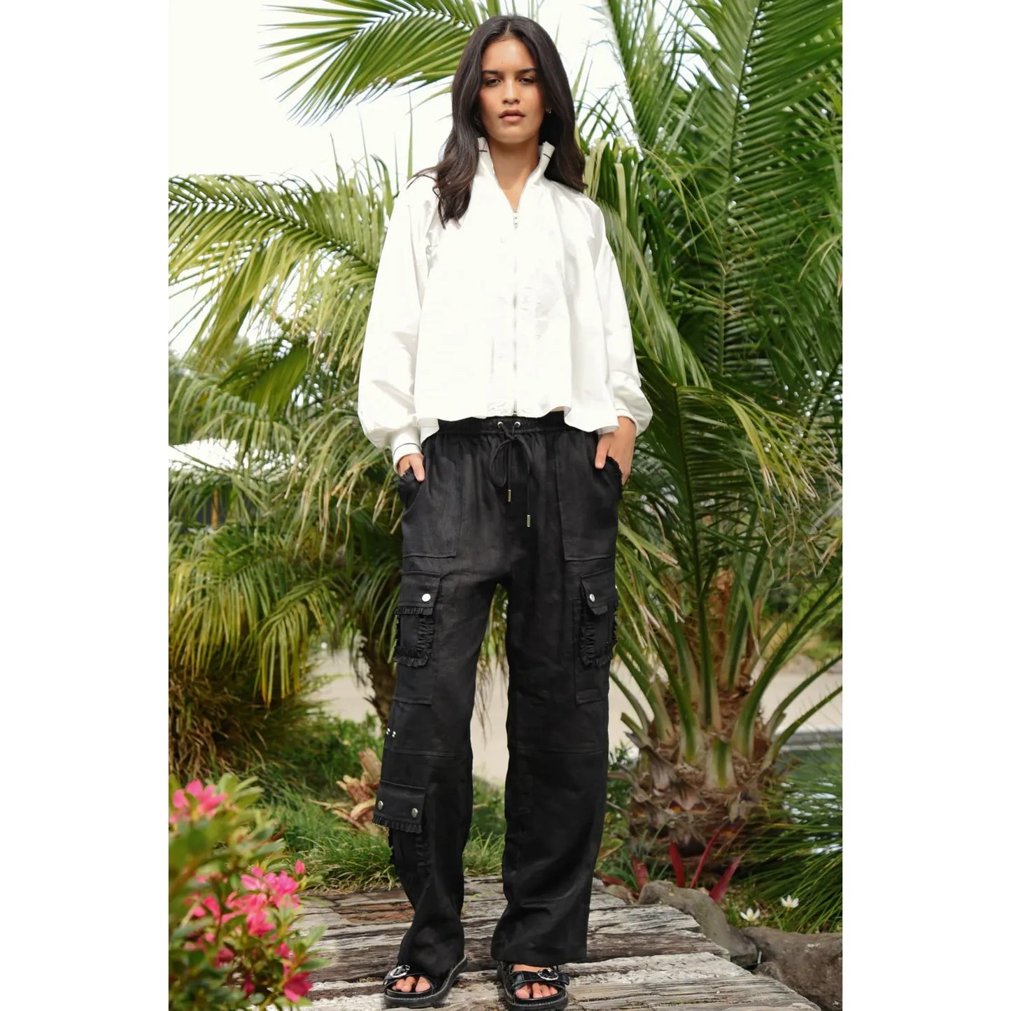 Coop Linen on The Edge Trouser - Black