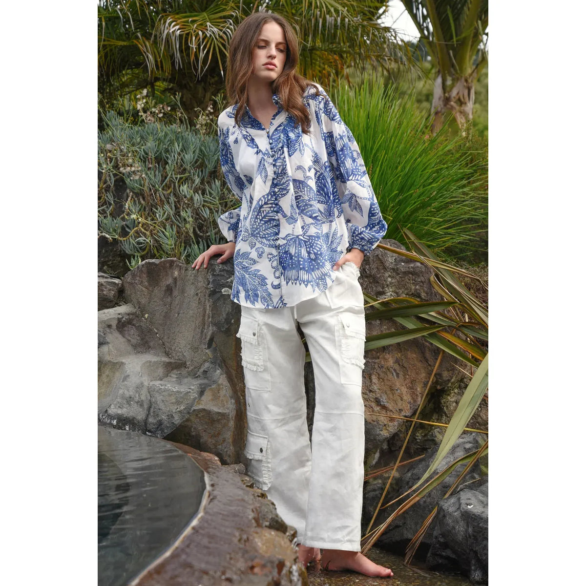 Coop Linen on the Edge Pant - White