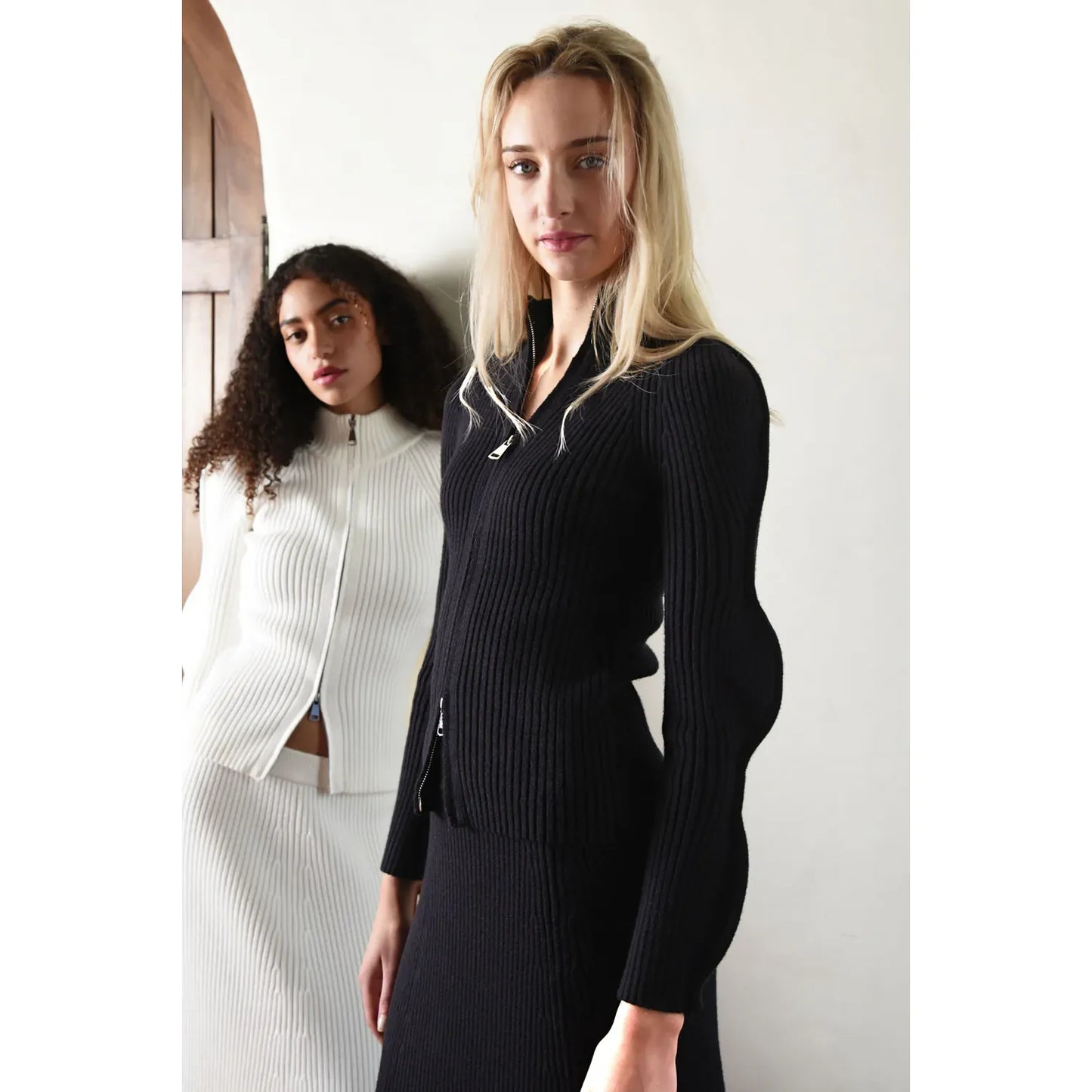 Coop Zip & Ripple Cardigan - Black