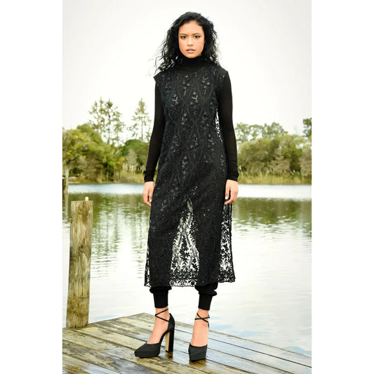 Curate Lustre For Life Dress - Black Sequin