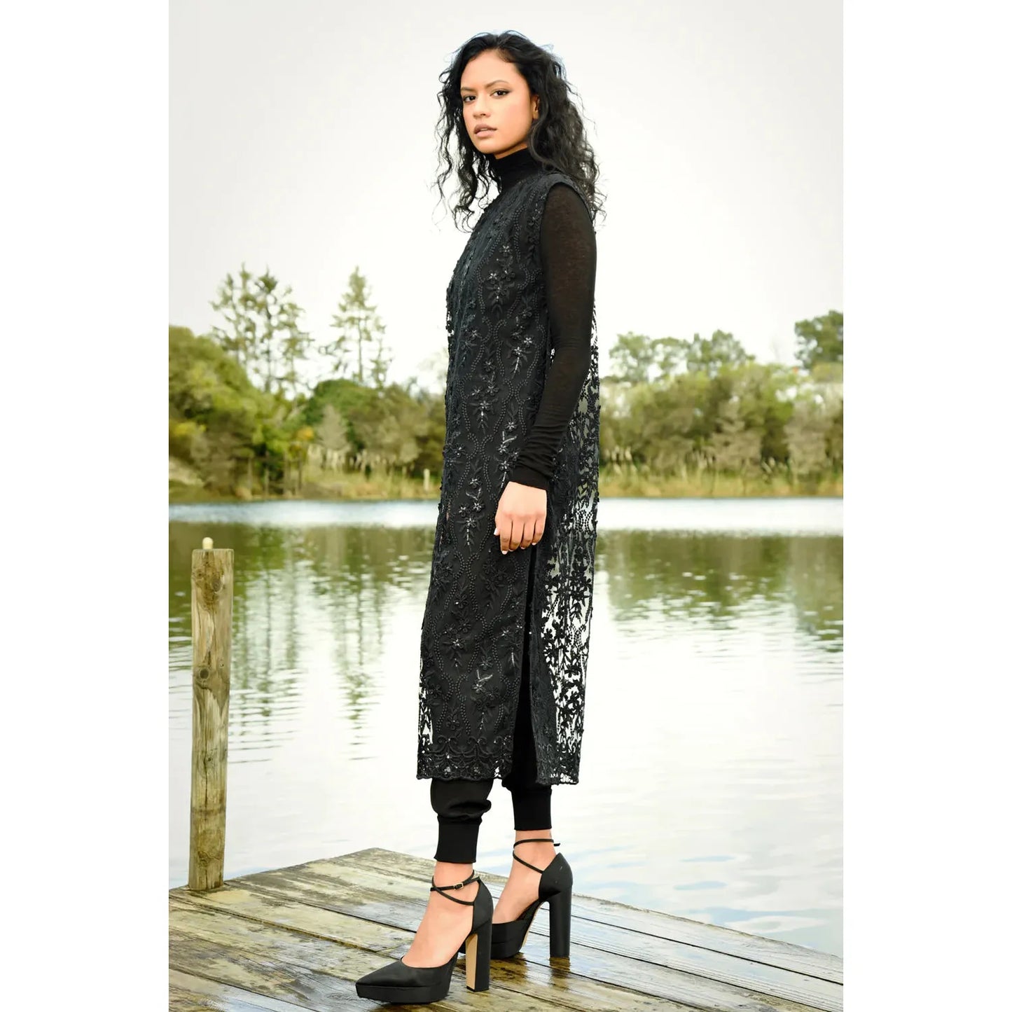 Curate Lustre For Life Dress - Black Sequin