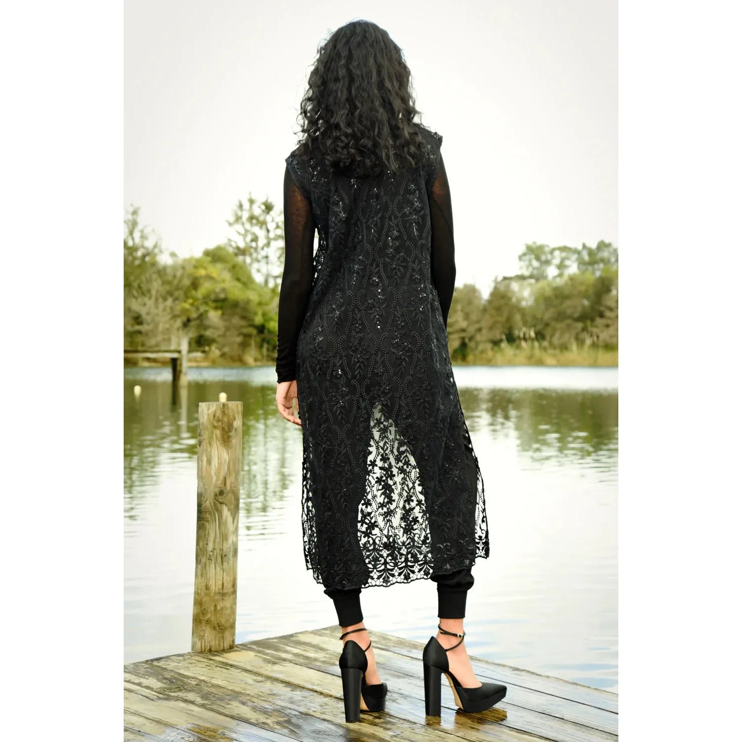Curate Lustre For Life Dress - Black Sequin