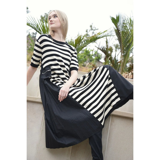 Curate Cozy Couture Dress - Stripe