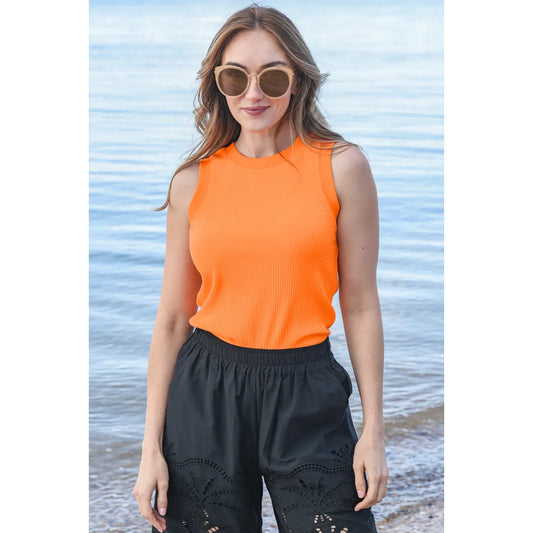 Curate I Call Ribs Singlet - Orange