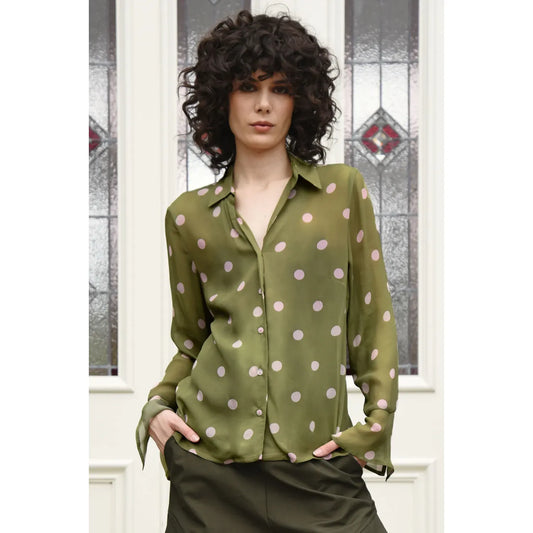 Curate Conscious Chic Blouse - Pink/Green