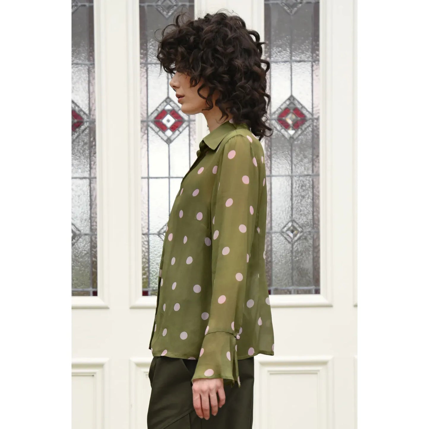 Curate Conscious Chic Blouse - Pink/Green