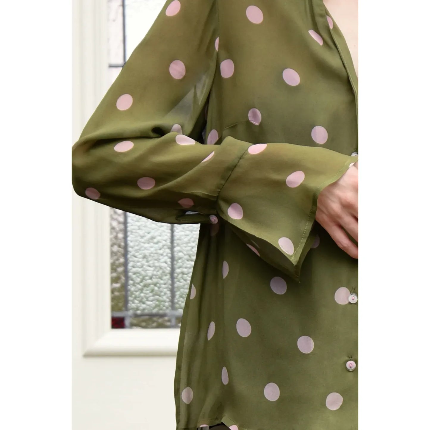 Curate Conscious Chic Blouse - Pink/Green