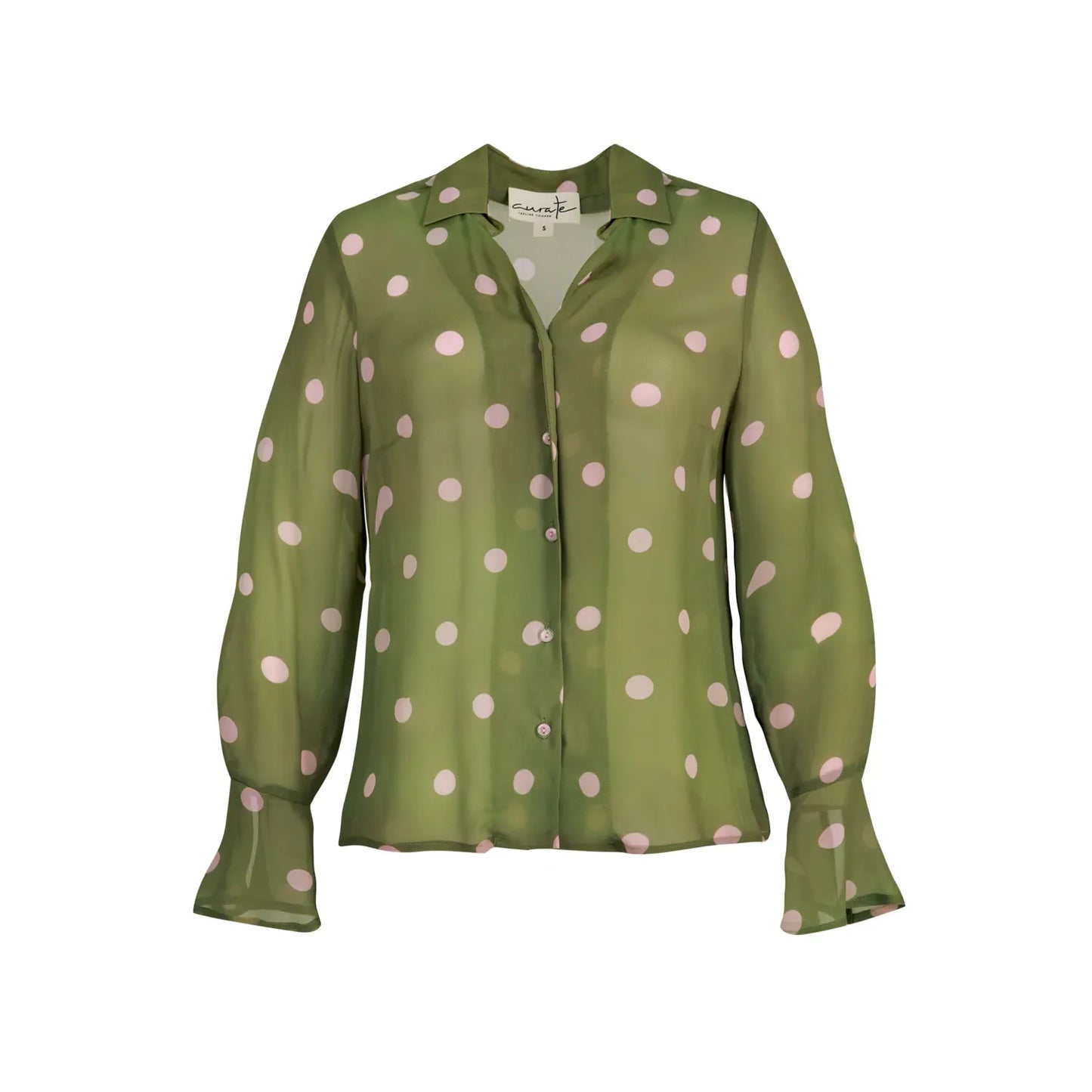 Curate Conscious Chic Blouse - Pink/Green