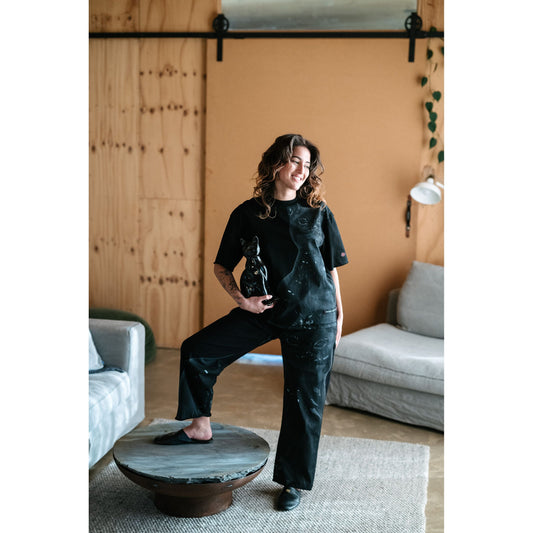 Circular By Maud Alice Dainty Gauge Pant - The Black Cat