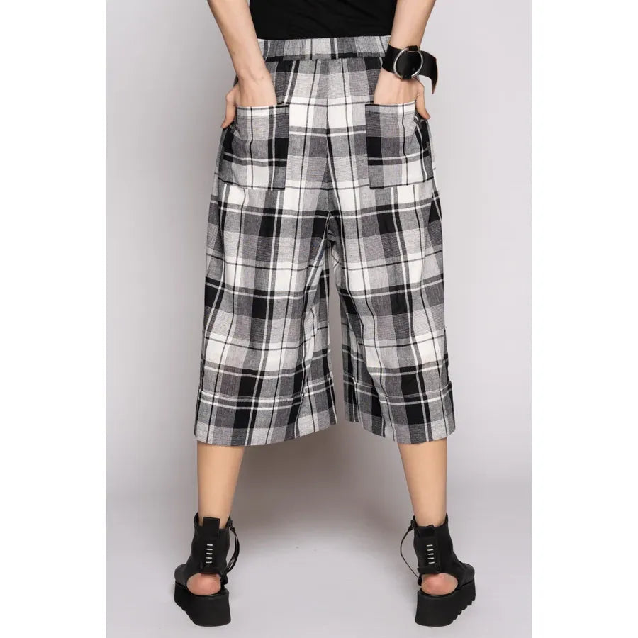 Dogstar Arya Check Shorts - Black/White
