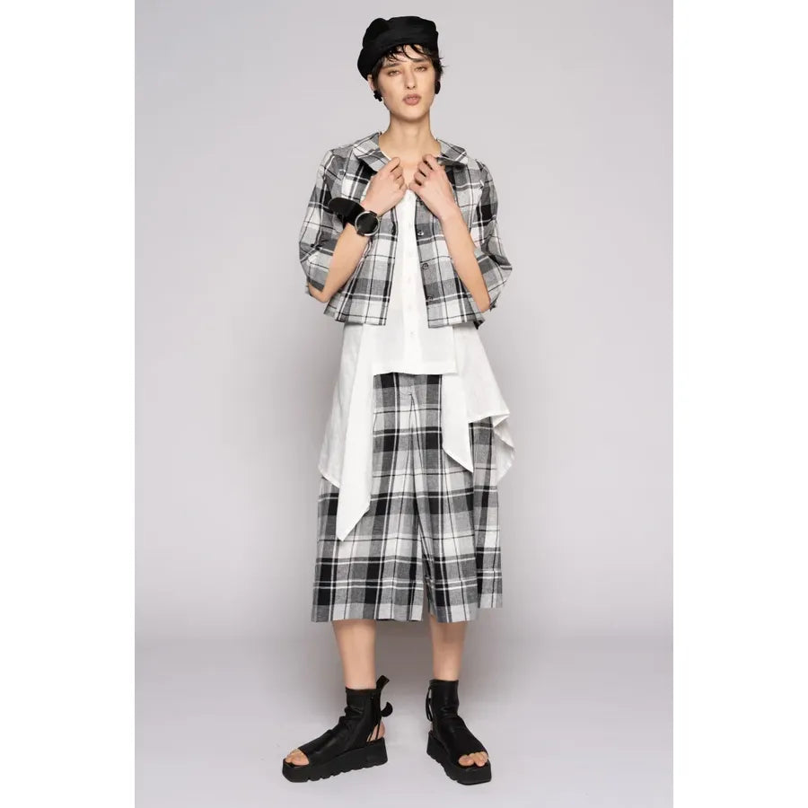 Dogstar Arya Check Shorts - Black/White