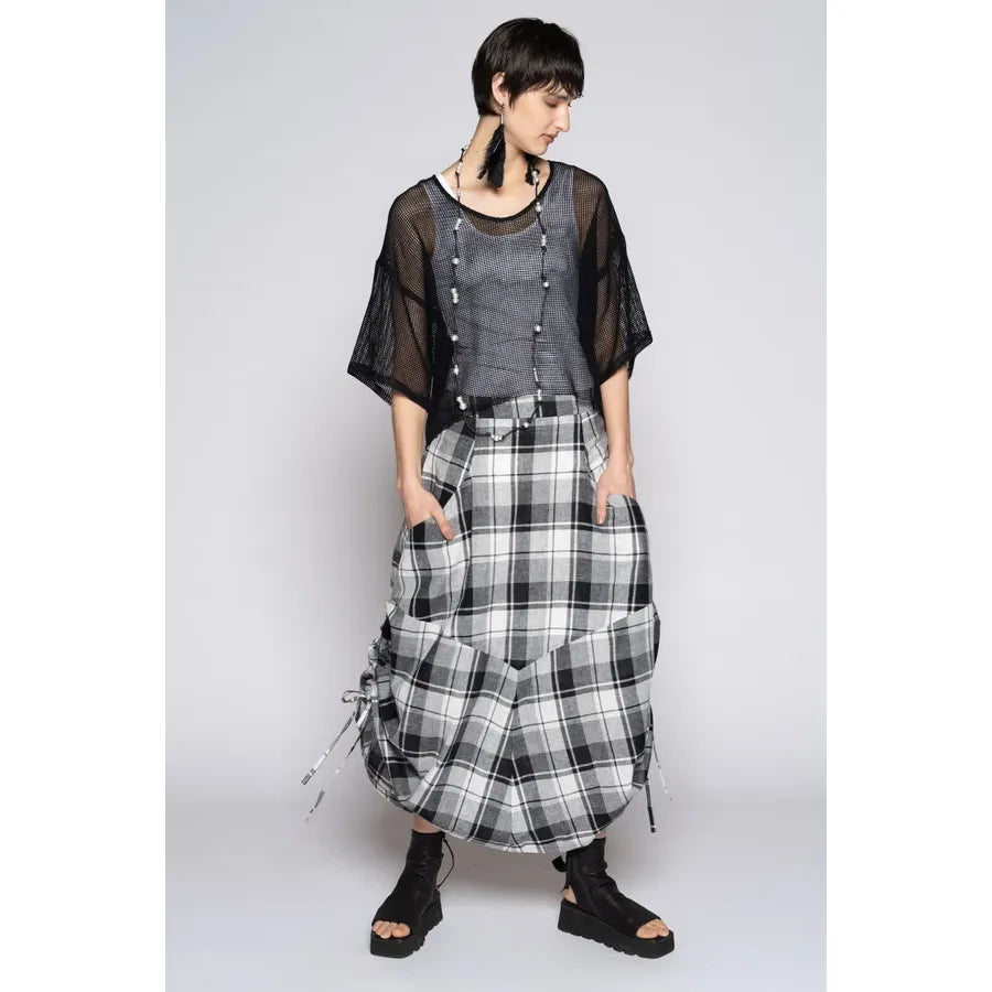 Dogstar Arya Check Tuck Skirt - Black/White