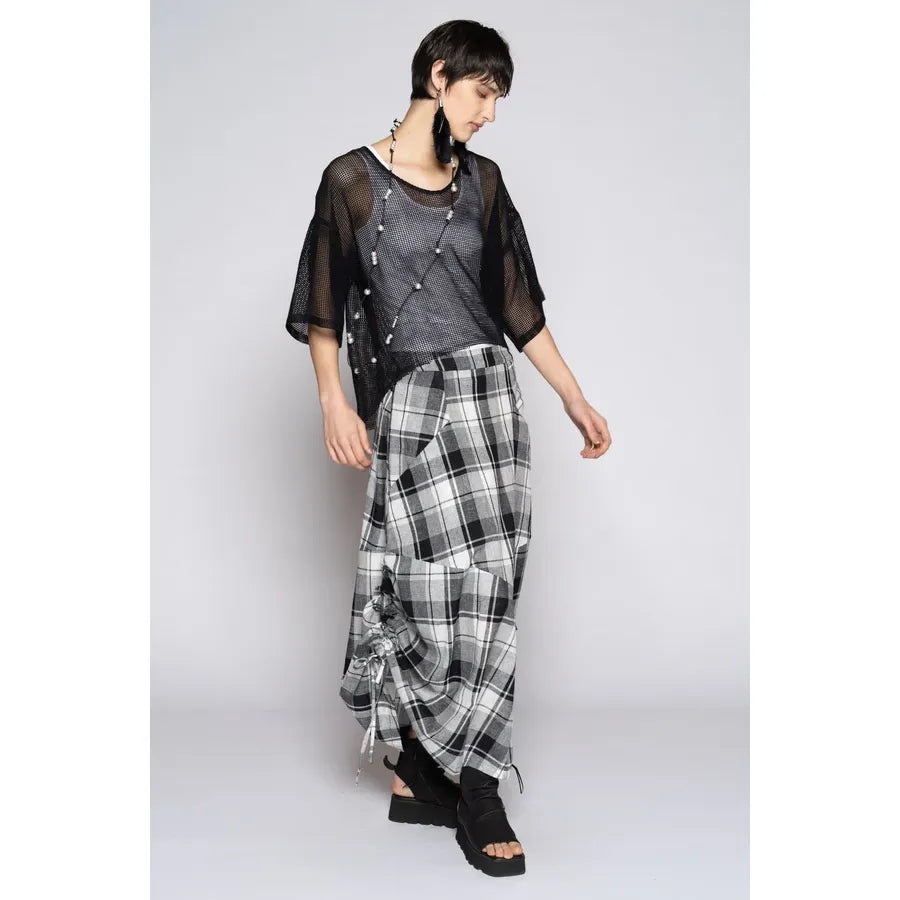 Dogstar Arya Check Tuck Skirt - Black/White