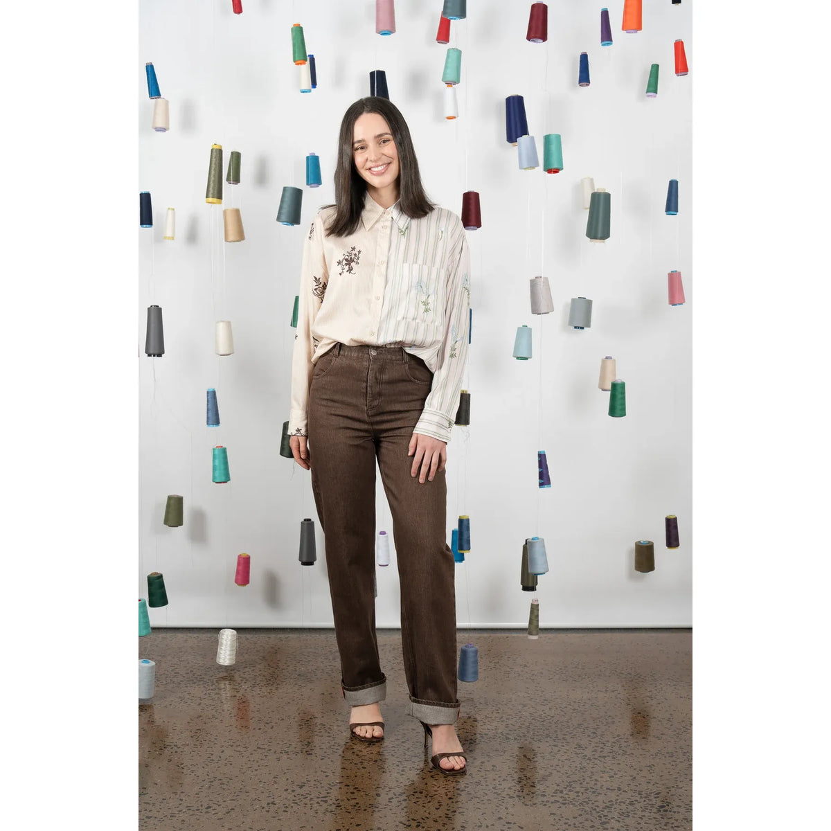 M.A Dainty Rex Shirt - Tan/Pink