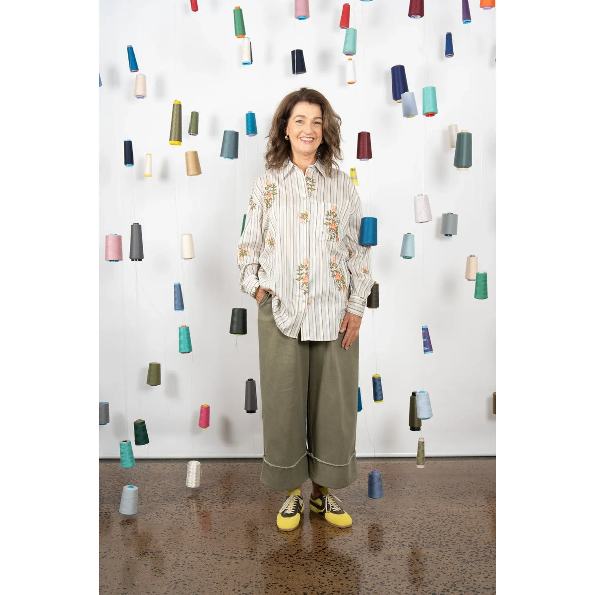 M.A Dainty Rex Shirt - Yellow/Grey