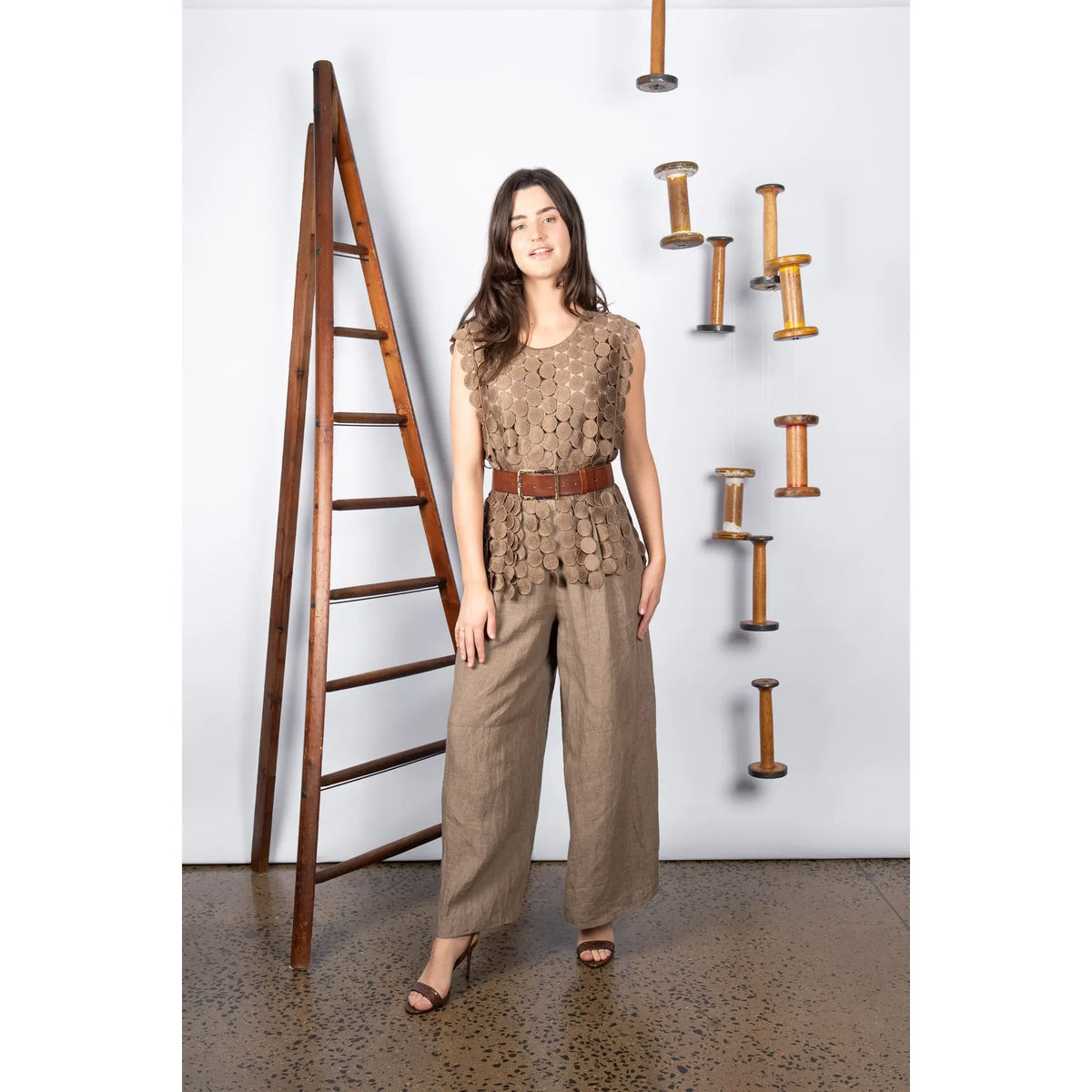 M.A Dainty Coins Overlay - Tan