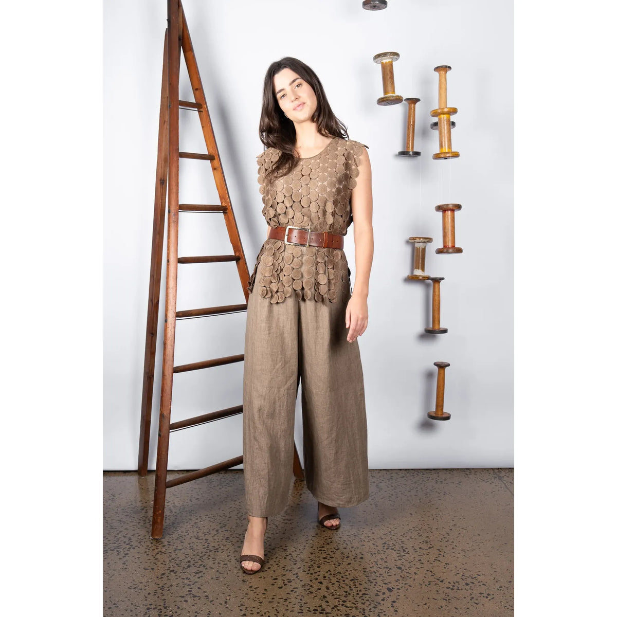 M.A Dainty Coins Overlay - Tan