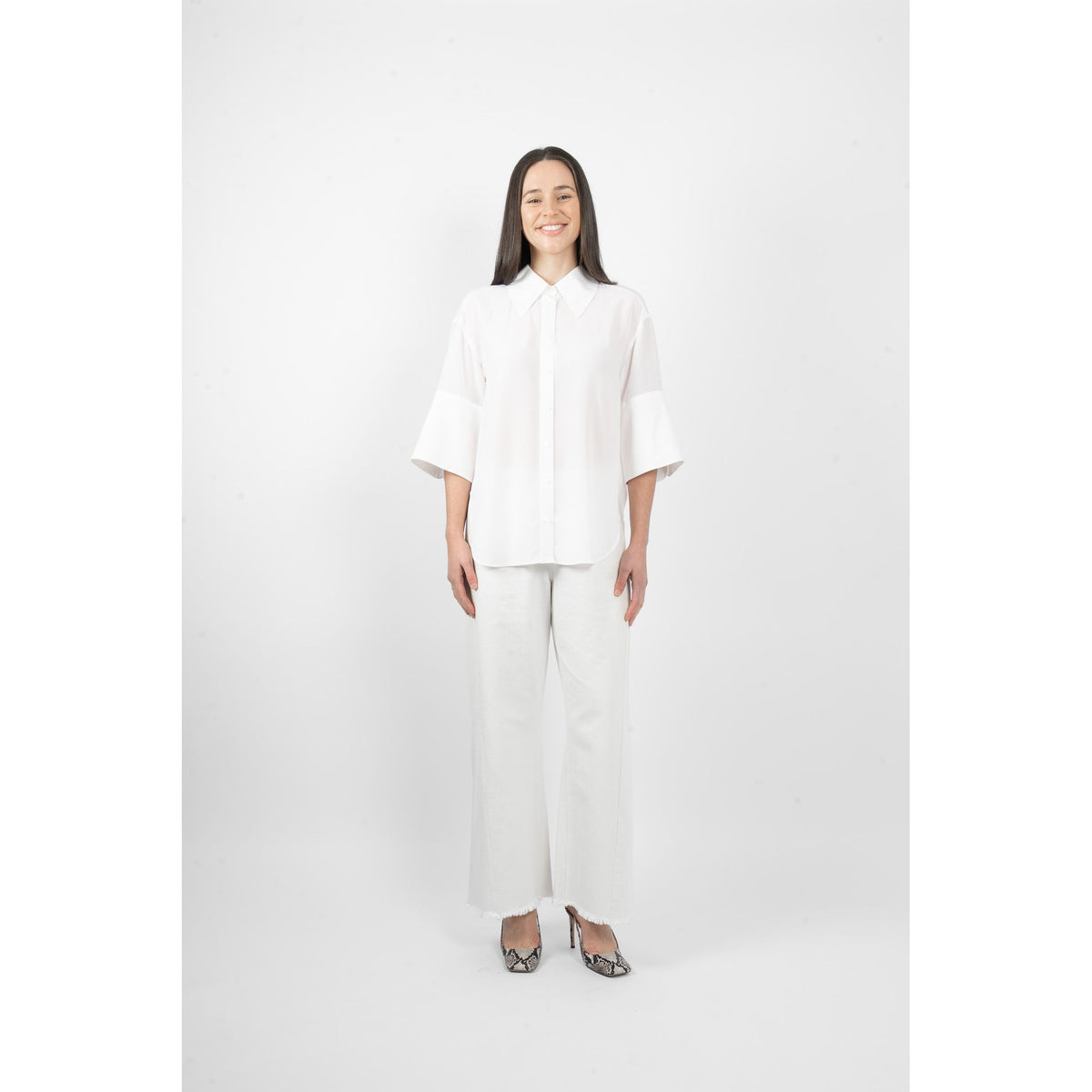 M.A Dainty Chelsea Silk Shirt - White