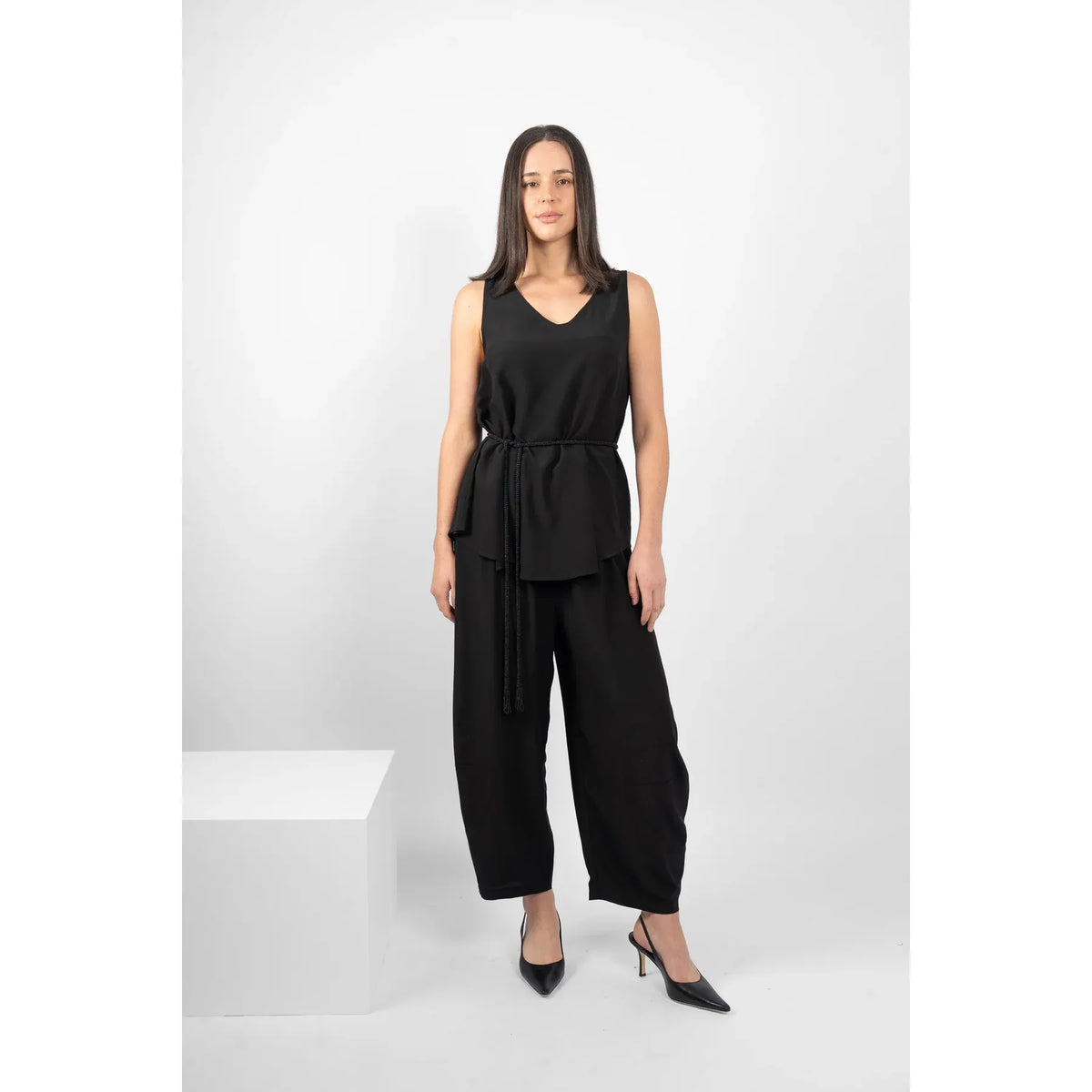 M.A Dainty Niko Silk Pant - Black
