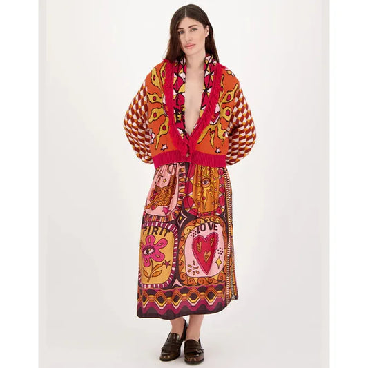 Me 369 Vanessa Midi Skirt - Sunset