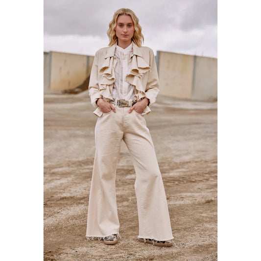 M.A Dainty Fedora Jeans - Cream