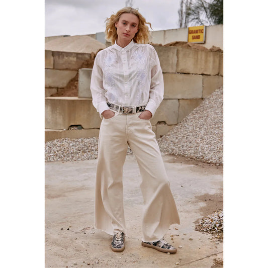 M.A Dainty Fedora Jeans - Cream